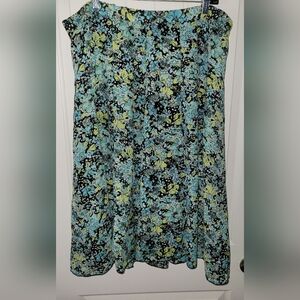 CJ Banks Blue Full Knee-Length Skirt 1X
